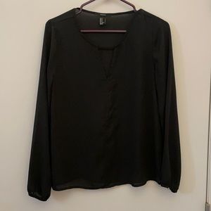 Black long sleeve blouse